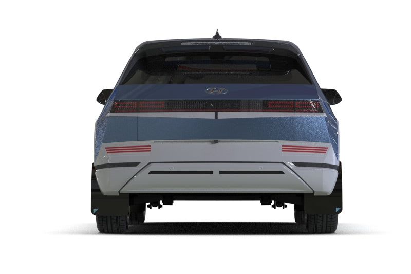 Rally Armor 22-24 Hyundai Ioniq 5 Black UR Mud Flap Silver Battery Logo-Mud Flaps-Grocery Getter Performance