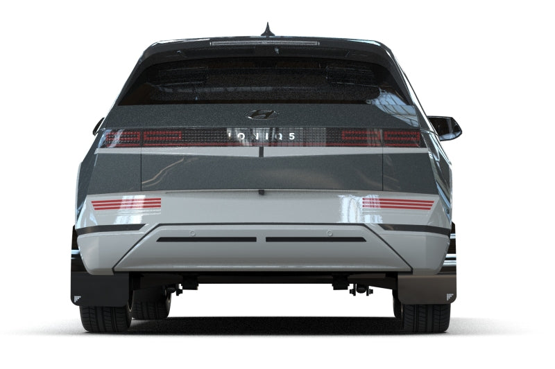 Rally Armor 22-24 Hyundai Ioniq 5 Black UR Mud Flap Silver Battery Logo-Mud Flaps-Grocery Getter Performance
