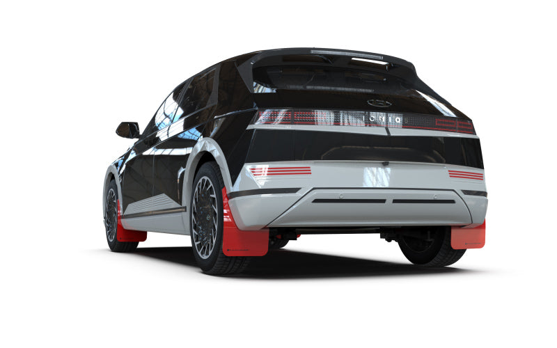 Rally Armor 22-24 Hyundai Ioniq 5 Red Mud Flap w/Black Logo-Mud Flaps-Grocery Getter Performance