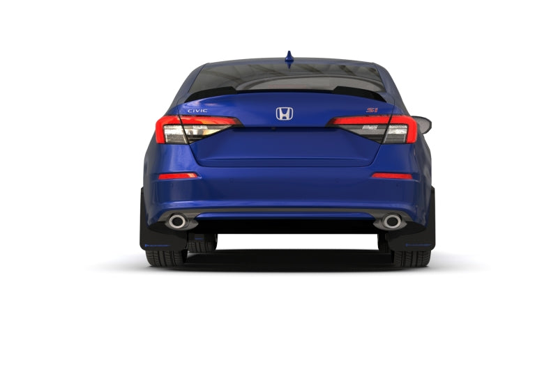 Rally Armor 22-26 Honda Civic/Civic Si/Sport Black UR Mud Flap w/Red Logo-Mud Flaps-Grocery Getter Performance