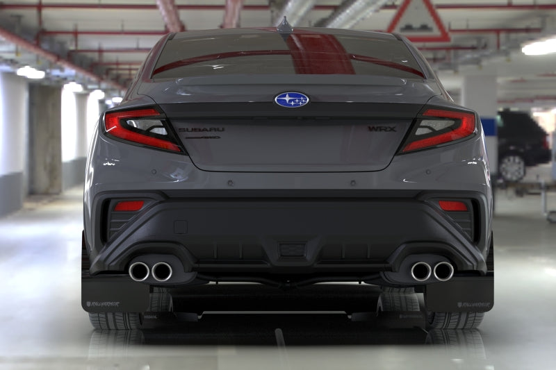 Rally Armor 22-26 Subaru WRX Black UR Mud Flap Altered Font Dark Grey Logo-Mud Flaps-Grocery Getter Performance