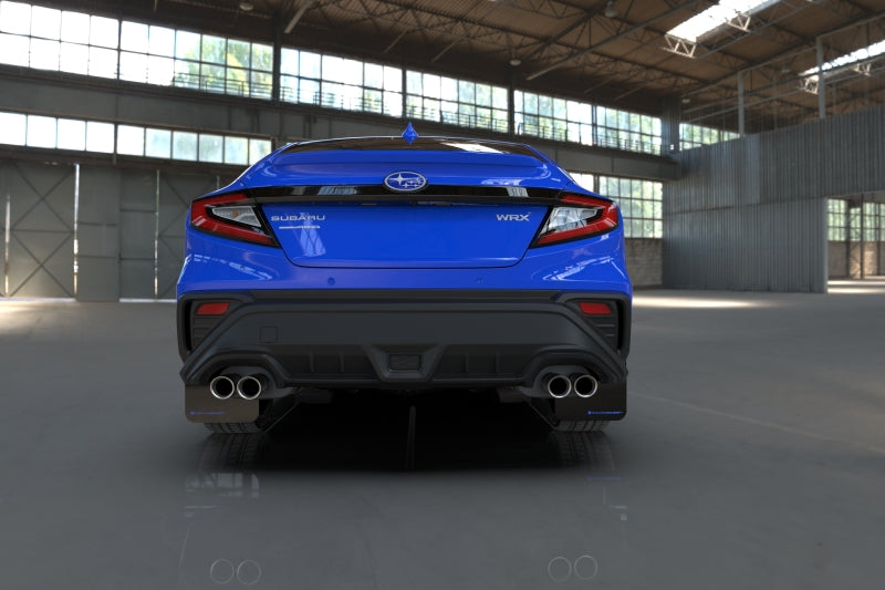 Rally Armor 22-26 Subaru WRX Black UR Mud Flap w/Blue Logo-Mud Flaps-Grocery Getter Performance
