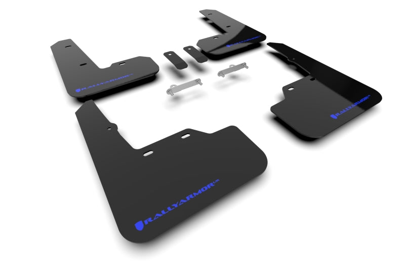 Rally Armor 22-26 Subaru WRX Black UR Mud Flap w/Blue Logo-Mud Flaps-Grocery Getter Performance