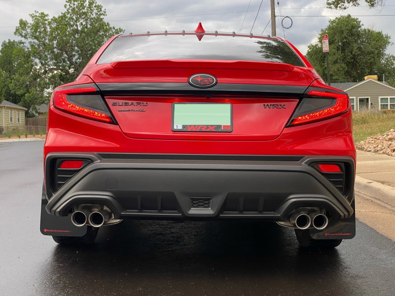 Rally Armor 22-26 Subaru WRX Black UR Mud Flap w/Red Logo-Mud Flaps-Grocery Getter Performance