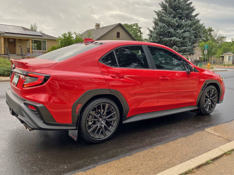 Rally Armor 22-26 Subaru WRX Black UR Mud Flap w/Red Logo-Mud Flaps-Grocery Getter Performance