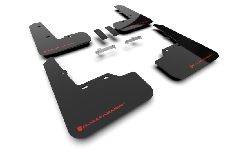 Rally Armor 22-26 Subaru WRX Black UR Mud Flap w/Red Logo-Mud Flaps-Grocery Getter Performance