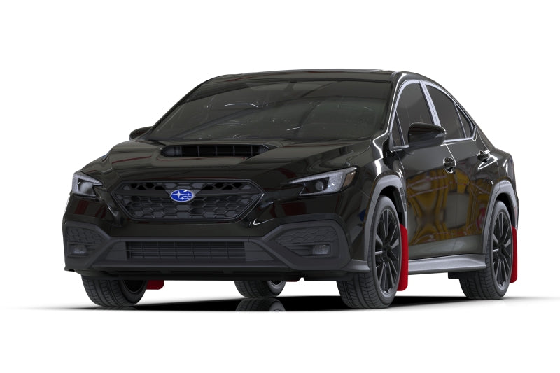 Rally Armor 22-26 Subaru WRX Red UR Mud Flap Altered Font Black Logo-Mud Flaps-Grocery Getter Performance