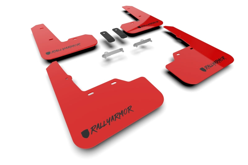 Rally Armor 22-26 Subaru WRX Red UR Mud Flap Altered Font Black Logo-Mud Flaps-Grocery Getter Performance