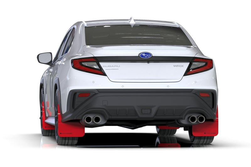 Rally Armor 22-26 Subaru WRX Red UR Mud Flap w/Black Logo-Mud Flaps-Grocery Getter Performance