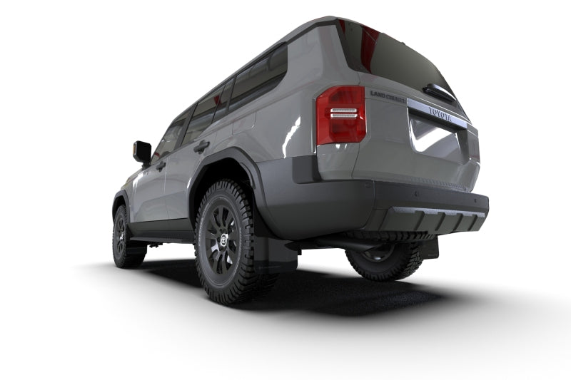 Rally Armor 22-26 Toyota Land Cruiser Black UR Mud Flap Light Blue Logo-Mud Flaps-Grocery Getter Performance