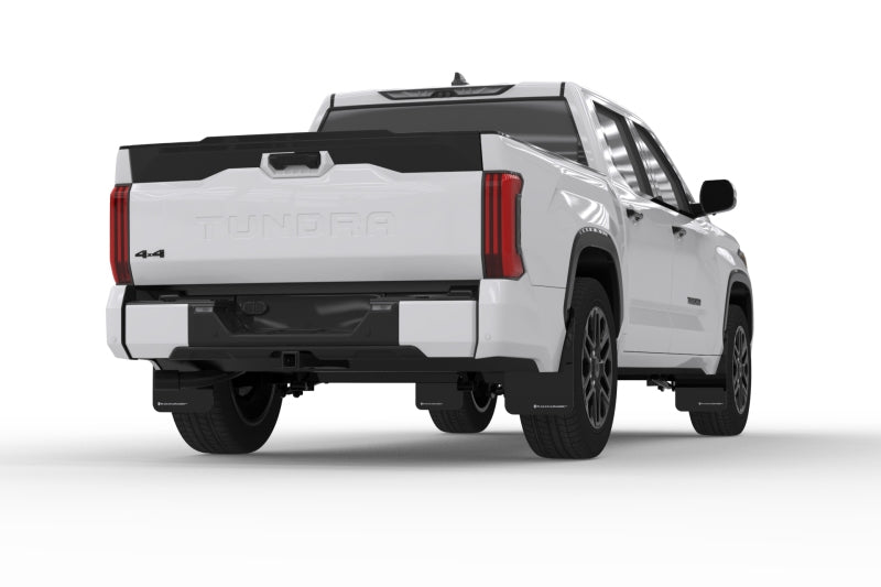 Rally Armor 22-26 Toyota Tundra Black UR Mud Flap w/White Logo-Mud Flaps-Grocery Getter Performance