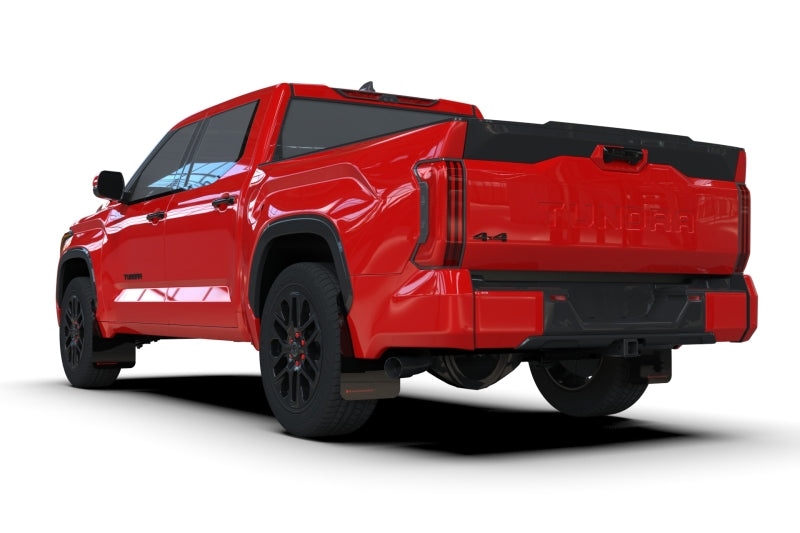 Rally Armor 22-26 Toyota Tundra Black UR Mud Flap w/White Logo-Mud Flaps-Grocery Getter Performance