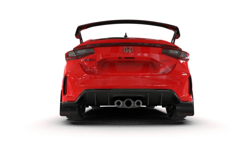 Rally Armor 23-26 Honda Civic Type R Black Mud Flap Light Blue Logo-Mud Flaps-Grocery Getter Performance
