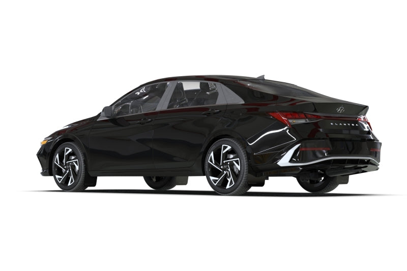 Rally Armor 24-26 Hyundai Elantra Black Mud Flap White Logo-Mud Flaps-Grocery Getter Performance