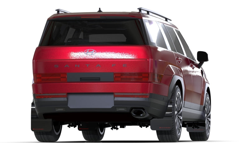 Rally Armor 24-26 Hyundai Santa Fe Black Mud Flap w/Red Logo-Mud Flaps-Grocery Getter Performance