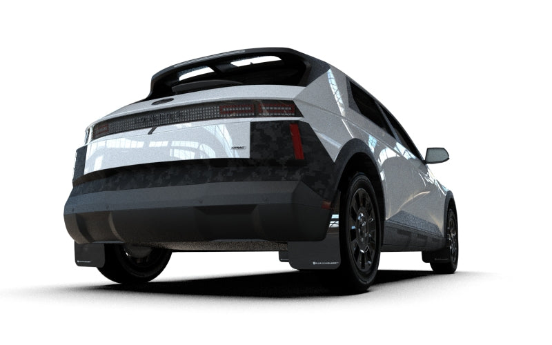 Rally Armor 25-26 Hyundai Ioniq 5 XRT Black Mud Flap Metallic Black Logo-Mud Flaps-Grocery Getter Performance