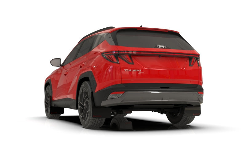 Rally Armor 25-26 Hyundai Tucson ICE XRT Black UR Mud Flap - Metallic Black Logo-Mud Flaps-Grocery Getter Performance