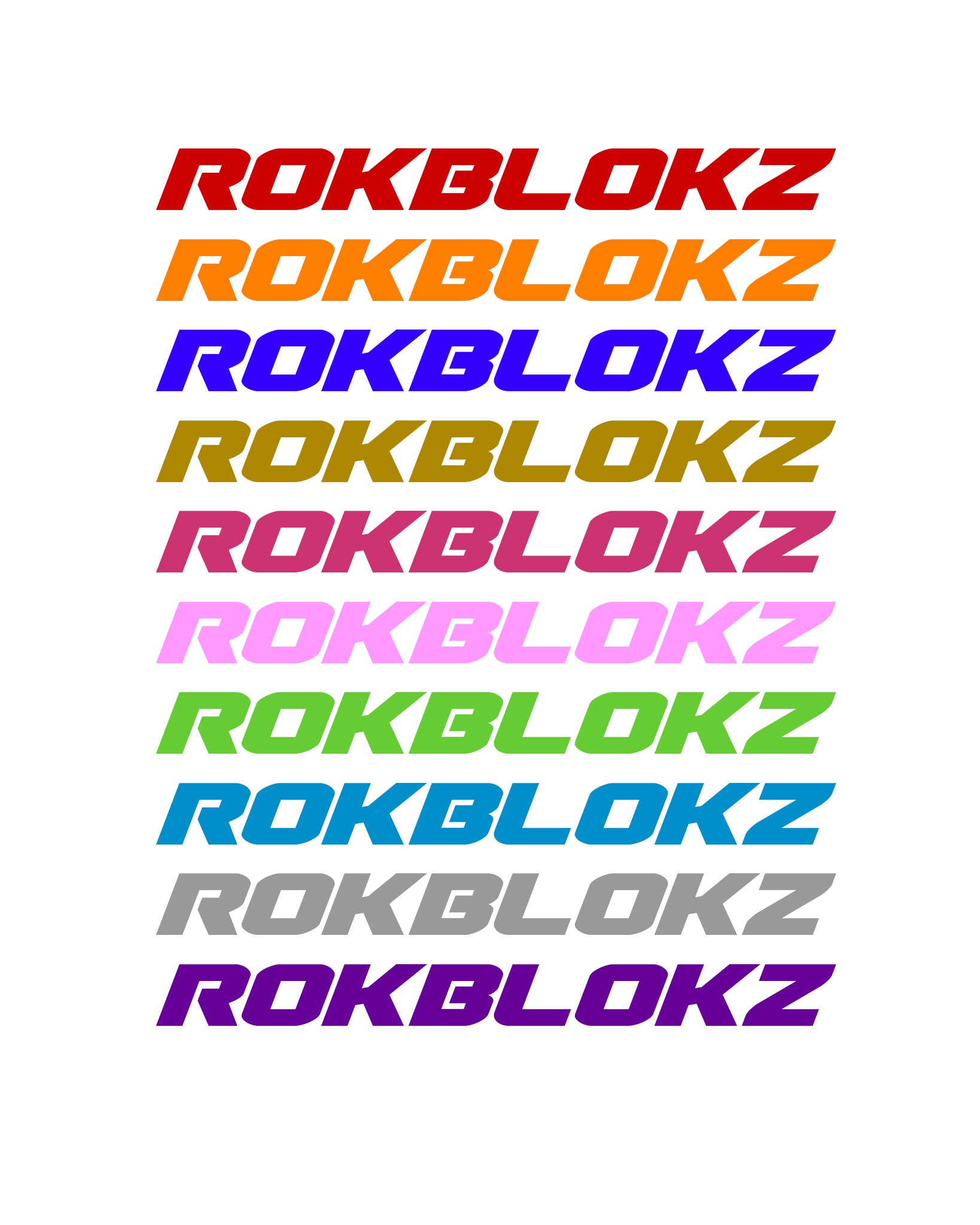"ROKBLOKZ" Window stickers