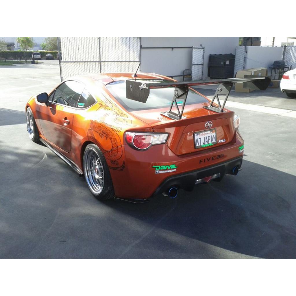 Scion FRS / Toyota GT86/ Subaru BRZ GT250 Carbon Fiber Adjustable Wing 2013-2016 w. 11" Pedestals Set-GT-250 Wing-Grocery Getter Performance