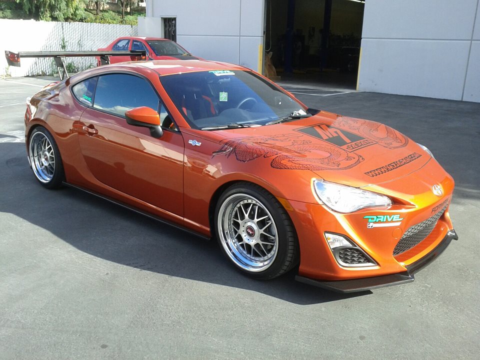 Scion FRS / Toyota GT86/ Subaru BRZ GT250 Carbon Fiber Adjustable Wing 2013-2016 w. 11" Pedestals Set-GT-250 Wing-Grocery Getter Performance