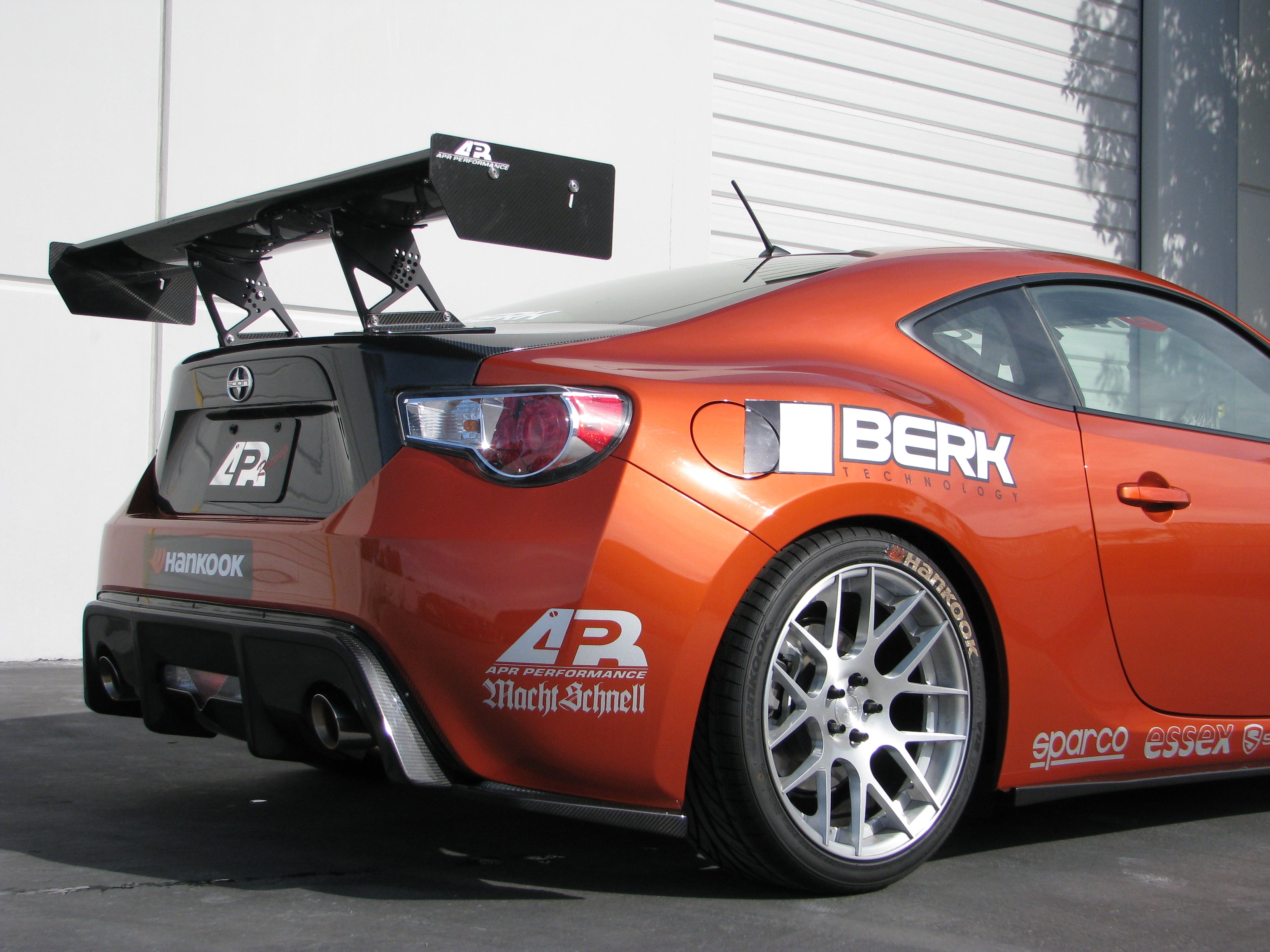 Scion FRS / Toyota GT86/ Subaru BRZ GT250 Carbon Fiber Rear Wing 2013-2016 w. 8" Pedestals Set-GT-250 Wing-Grocery Getter Performance
