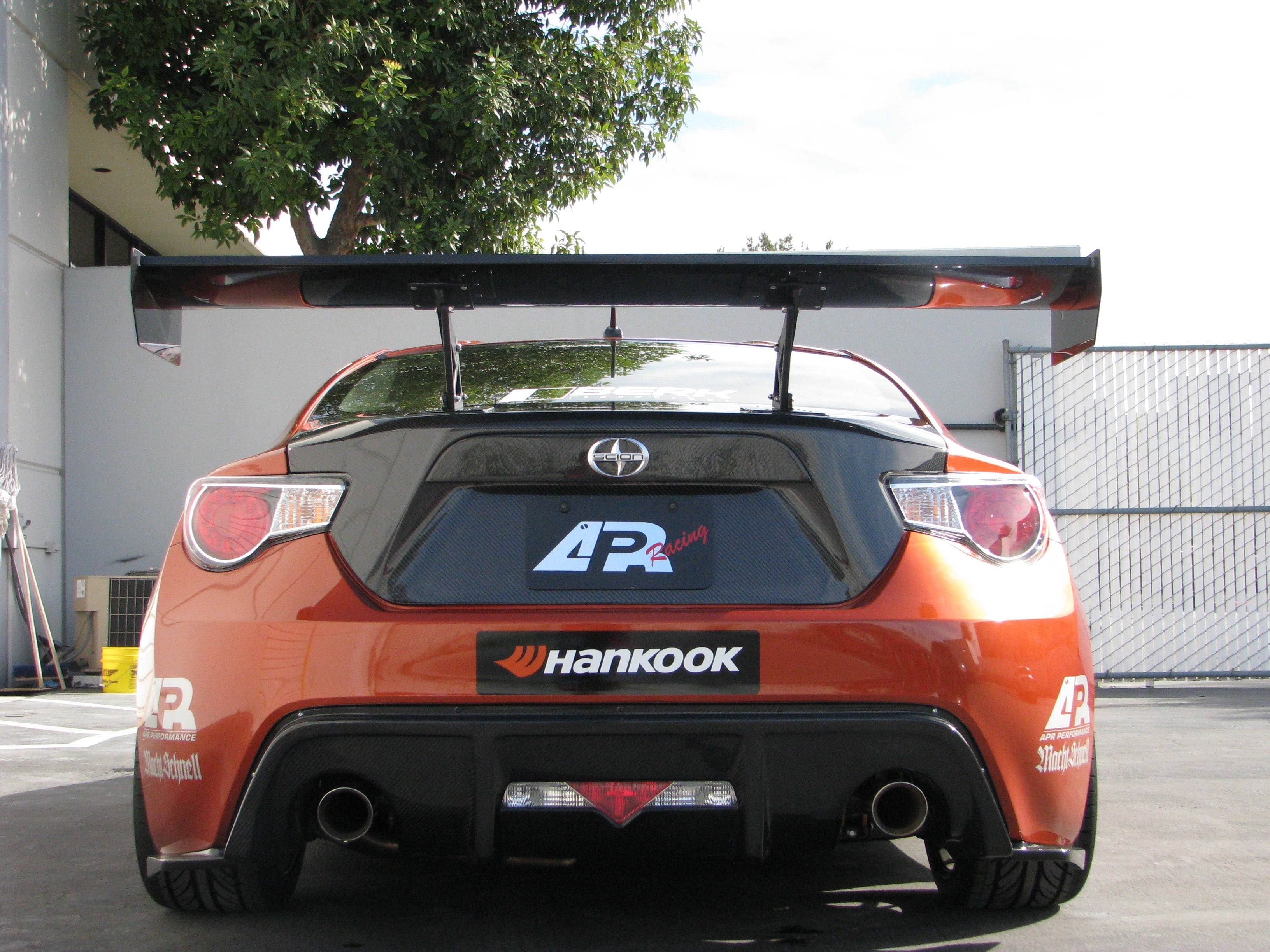 Scion FRS / Toyota GT86/ Subaru BRZ GT250 Carbon Fiber Rear Wing 2013-2016 w. 8" Pedestals Set-GT-250 Wing-Grocery Getter Performance
