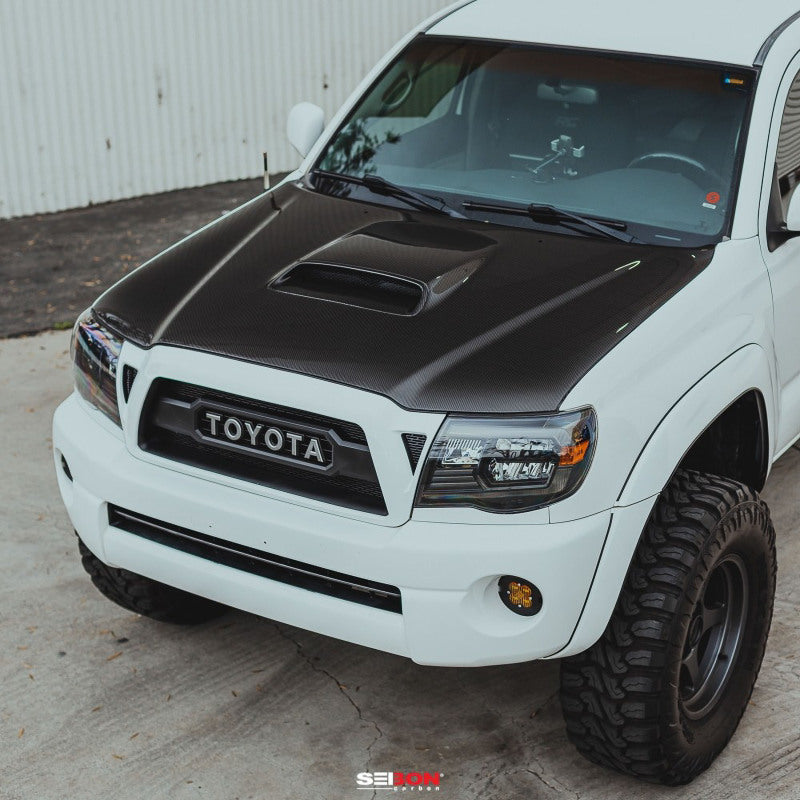 Seibon 05-11 Toyota Tacoma TR-Style Carbon Fiber Hood-Hoods-Grocery Getter Performance