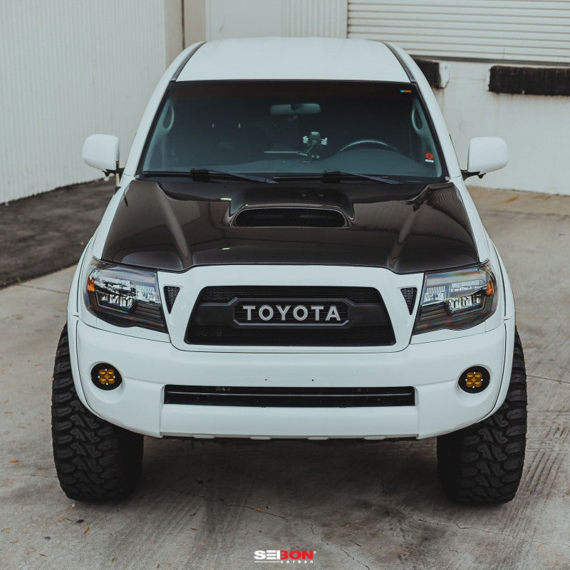 Seibon 05-11 Toyota Tacoma TR-Style Carbon Fiber Hood-Hoods-Grocery Getter Performance