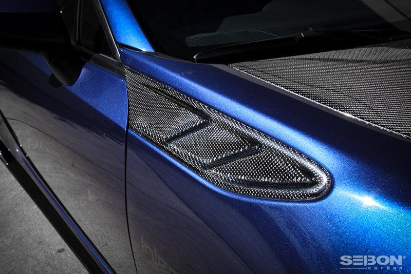 Seibon 12-13 BRZ/FRS FR Style Carbon Fiber Fender Ducts (Pair)-Carbon Accessories-Grocery Getter Performance