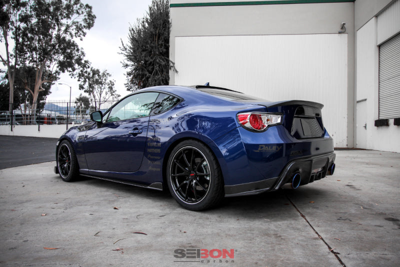 Seibon 12-13 BRZ/FRS KC Style Carbon FIber Rear Lip-Lips & Splitters-Grocery Getter Performance