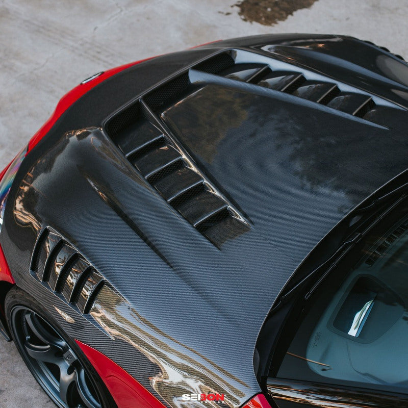 Seibon 2020+ Toyota GR Supra TV-Style Carbon Fiber Hood-Hoods-Grocery Getter Performance