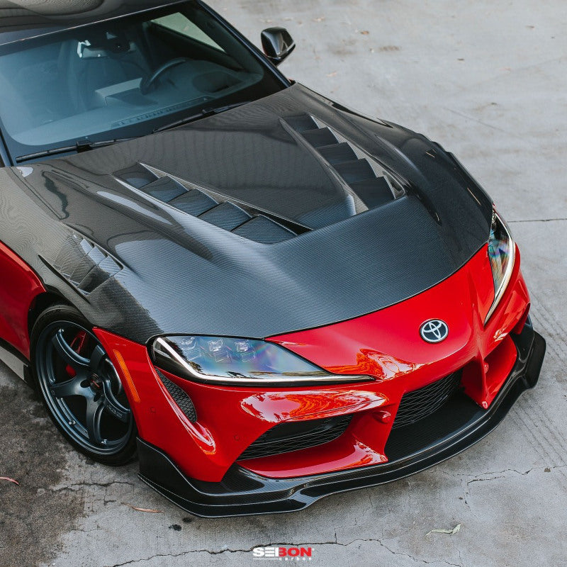 Seibon 2020+ Toyota GR Supra TV-Style Carbon Fiber Hood-Hoods-Grocery Getter Performance