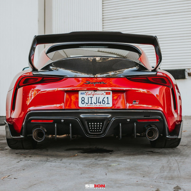 Seibon 2020 Toyota Supra TD-Style Carbon Fiber Rear Spoiler-Spoilers-Grocery Getter Performance