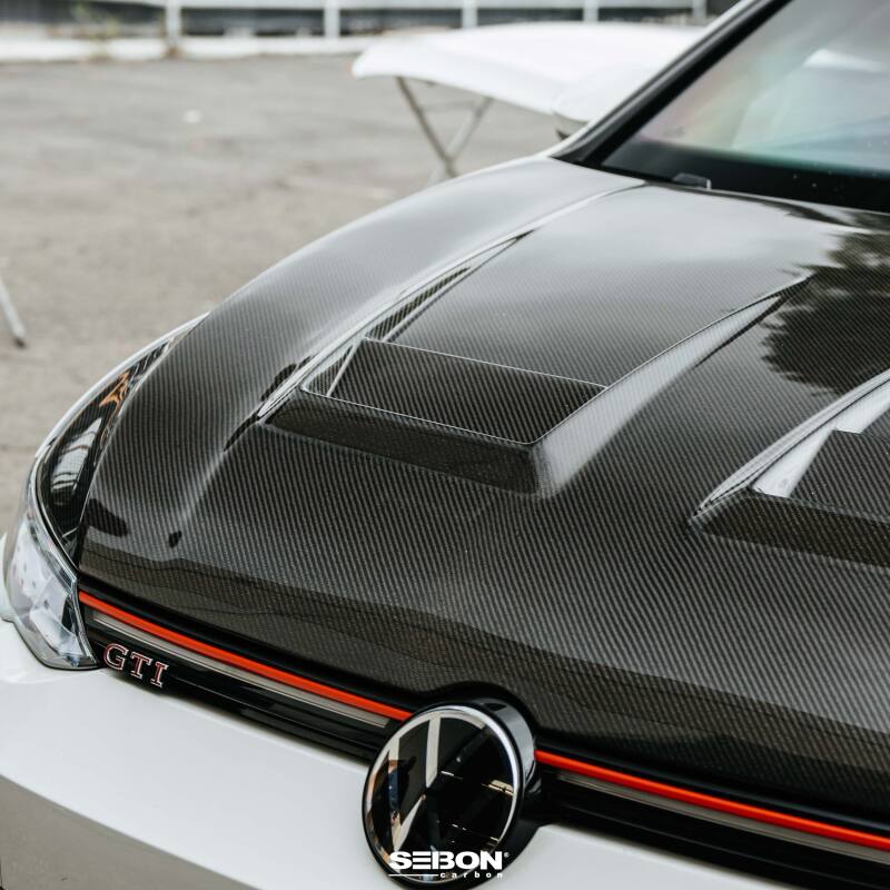 Seibon 2022-2023 Volkswagen Golf GTI/R DV-Style Carbon Fiber Hood-Hoods-Grocery Getter Performance