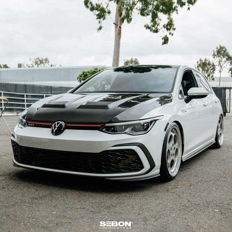 Seibon 2022-2023 Volkswagen Golf GTI/R DV-Style Carbon Fiber Hood-Hoods-Grocery Getter Performance