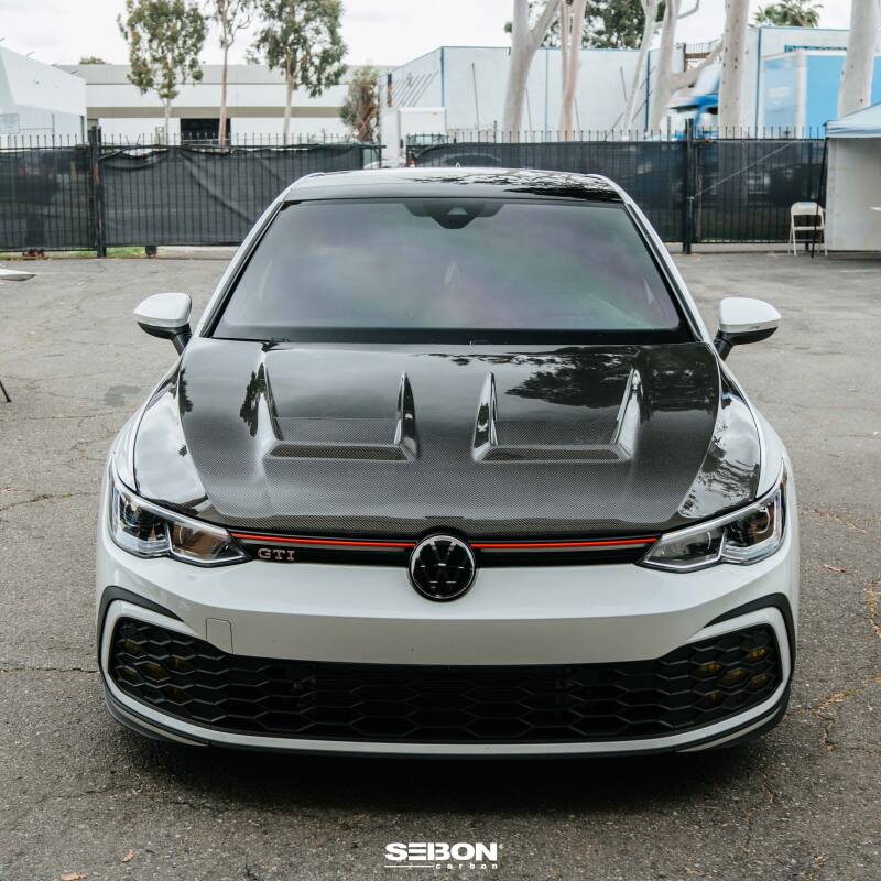 Seibon 2022-2023 Volkswagen Golf GTI/R DV-Style Carbon Fiber Hood-Hoods-Grocery Getter Performance