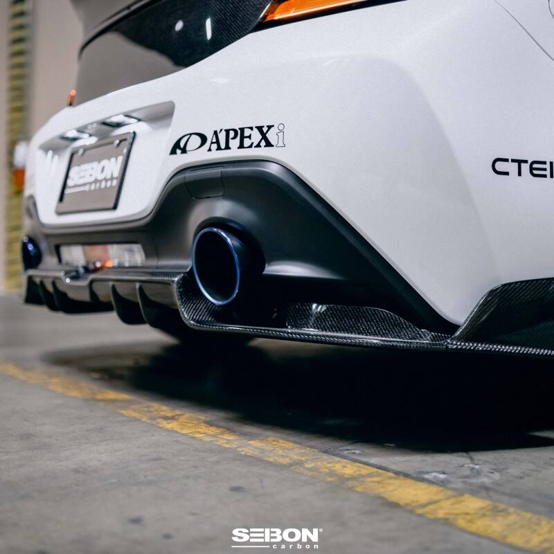 Seibon 2022+ Toyota GR86/Subaru BRZ Carbon Fiber Rear Diffuser Cover-Diffusers-Grocery Getter Performance