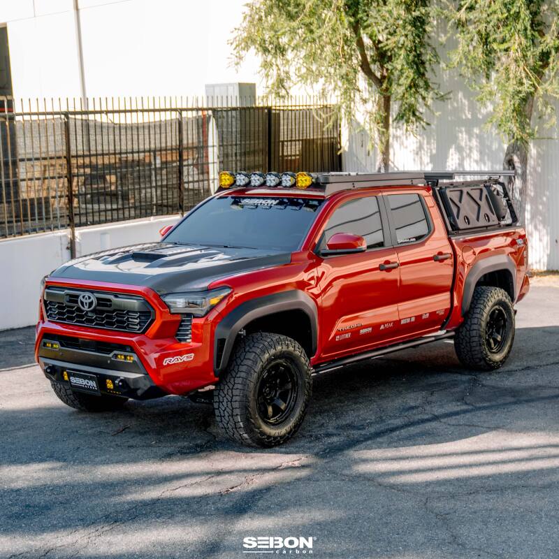 Seibon 2024 Toyota Tacoma TS-Style Carbon Fiber Hood-Hoods-Grocery Getter Performance