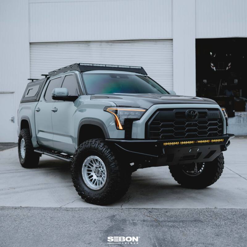 Seibon 22-24 Toyota Tundra / 23-24 Toyota Sequoia RR-Style Carbon Fiber Hood-Hoods-Grocery Getter Performance