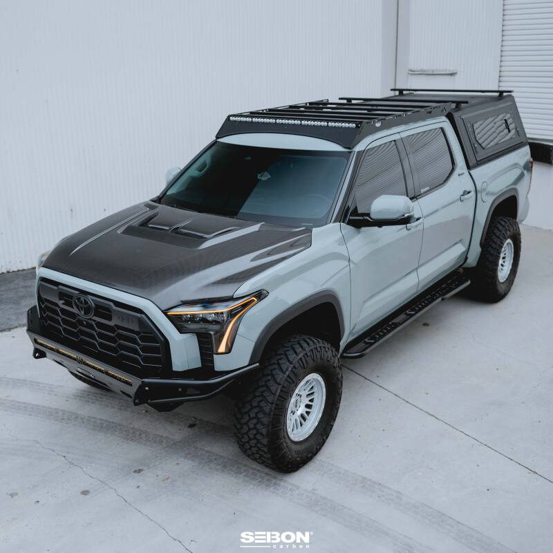 Seibon 22-24 Toyota Tundra / 23-24 Toyota Sequoia RR-Style Carbon Fiber Hood-Hoods-Grocery Getter Performance