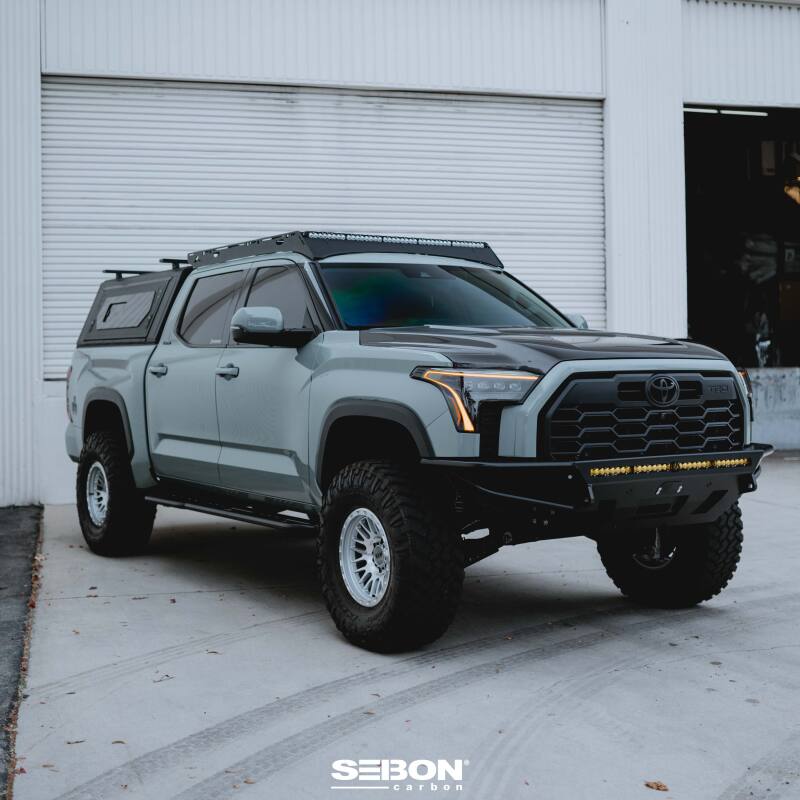 Seibon 22-24 Toyota Tundra / 23-24 Toyota Sequoia RR-Style Carbon Fiber Hood-Hoods-Grocery Getter Performance