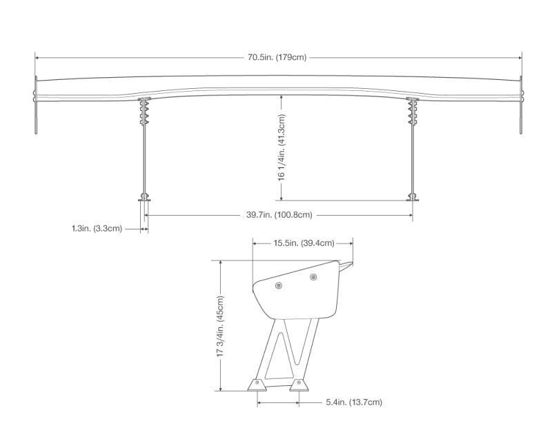 Seibon Universal (70.5in Wide) GT Carbon Fiber Rear Spoiler-Spoilers-Grocery Getter Performance