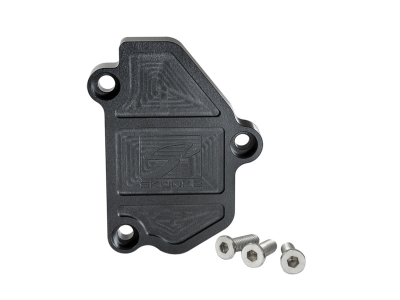 Skunk2 B-Series VTEC Black Anodized Block Off Plate-Block Off Plates-Grocery Getter Performance