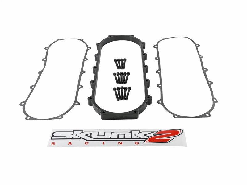 Skunk2 Ultra Series Honda/Acura Black RACE Intake Manifold 1 Liter Spacer (Inc Gasket & Hardware)-Intake Spacers-Grocery Getter Performance