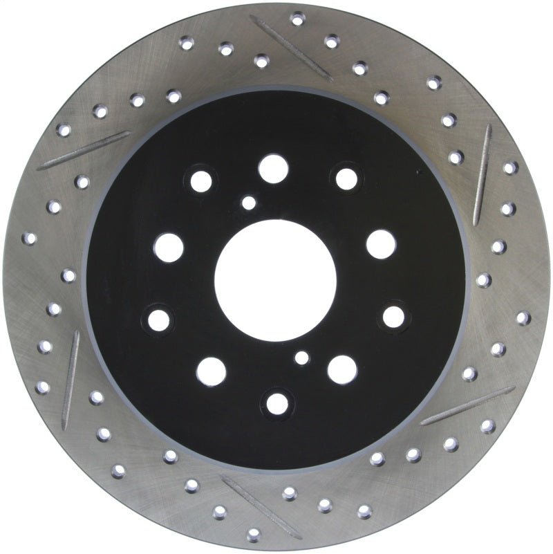 StopTech 00-05 Lexus IS300 / 02-09 Lexus SC430 / 98-05 GS300/GS350/GS400/GS430/GS450H SportStop Slo-Brake Rotors - Slot & Drilled-Grocery Getter Performance