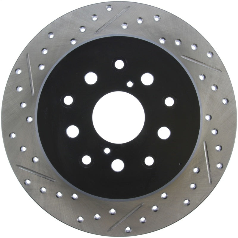 StopTech 00-05 Lexus IS300 / 02-09 Lexus SC430 / 98-05 GS300/GS350/GS400/GS430/GS450H SportStop Slo-Brake Rotors - Slot & Drilled-Grocery Getter Performance