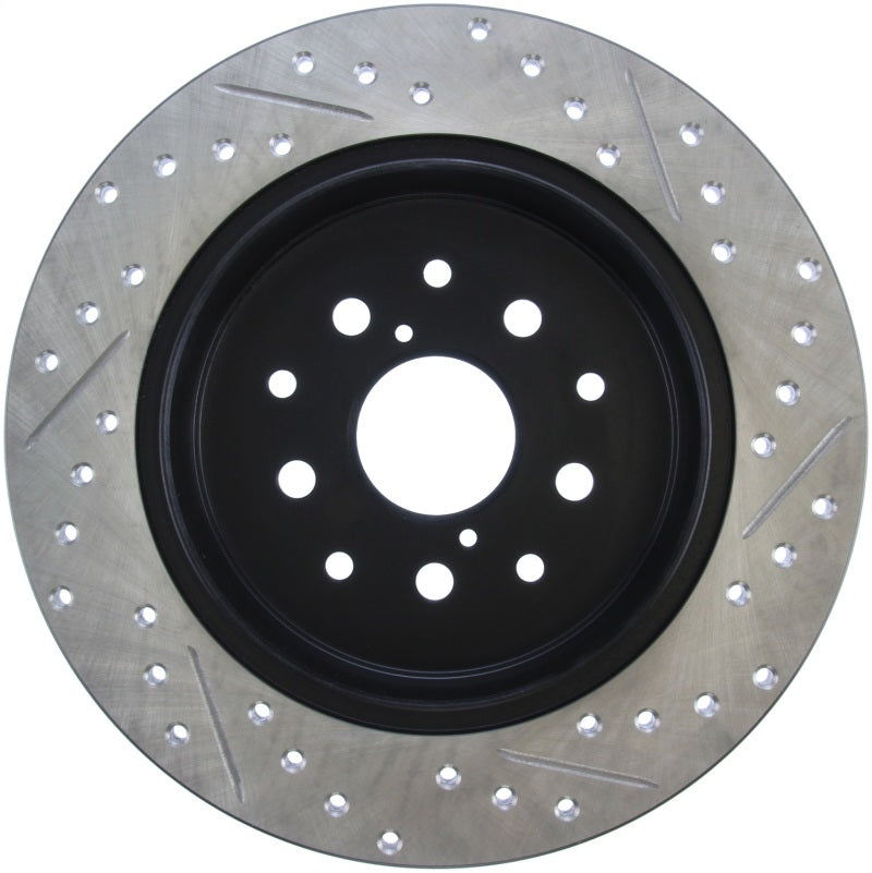 StopTech 00-05 Lexus IS300 / 02-09 Lexus SC430 / 98-05 GS300/GS350/GS400/GS430/GS450H SportStop Slo-Brake Rotors - Slot & Drilled-Grocery Getter Performance
