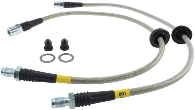 StopTech 00-06 BMW X5 Stainless Steel Front Brake Line Kit-Brake Line Kits-Grocery Getter Performance