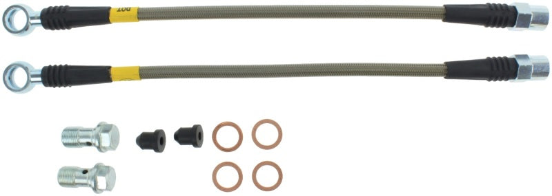 StopTech 02-08 Audi A4 Quattro Rear Stainless Steel Brake Line Kit-Brake Line Kits-Grocery Getter Performance