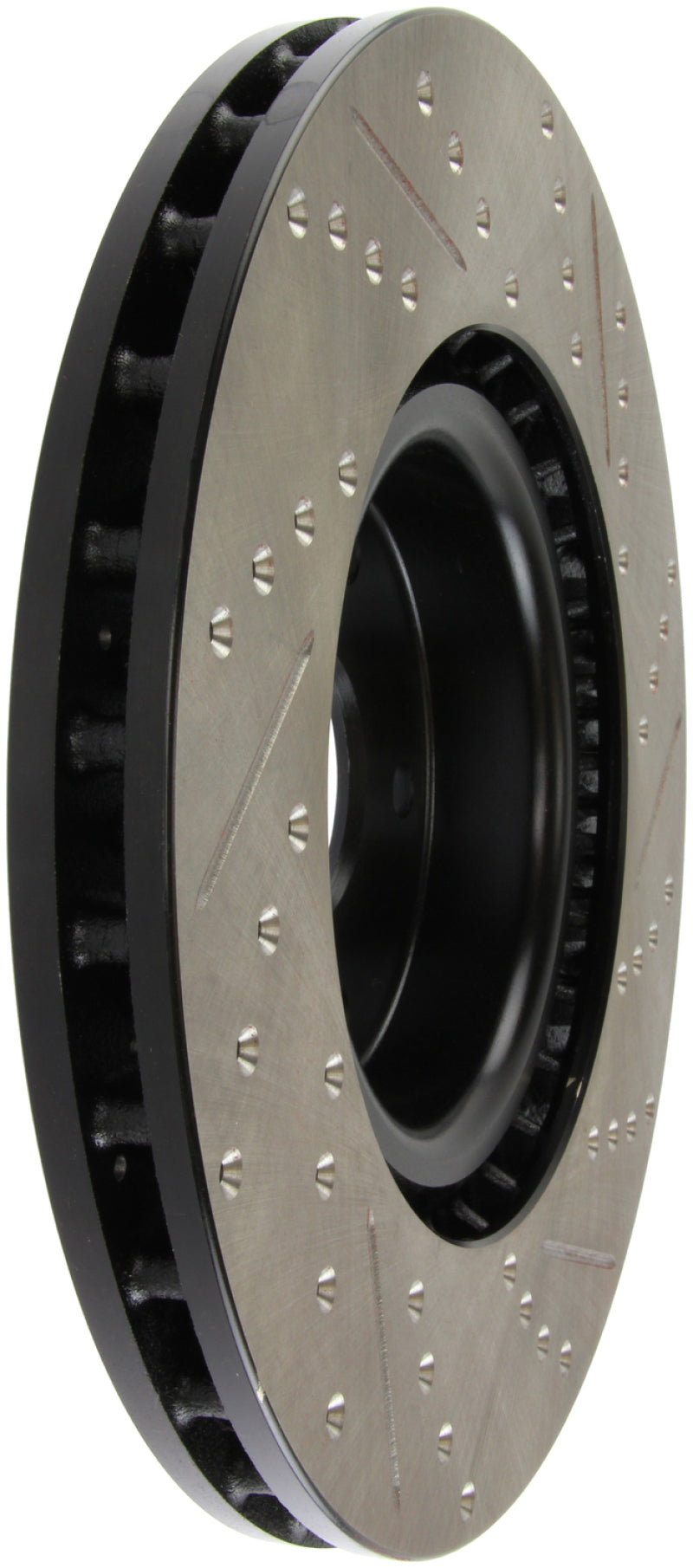 StopTech 05-10 Subaru Impreza WRX/STi Slotted & Drilled Right Front Rotor-Brake Rotors - Slot & Drilled-Grocery Getter Performance